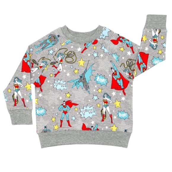 Little Sleepies Justice League Crewneck Sweatshirt 4T